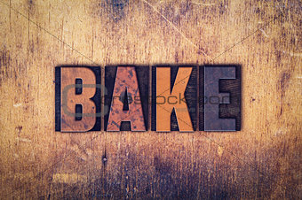 Bake Concept Wooden Letterpress Type