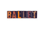 Ballet Concept Isolated Letterpress Type