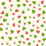 Triangle 3d objects seamless geometric pattern. Vector