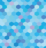 Abstract background blue hexagons