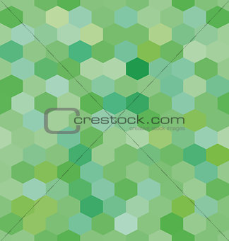 Abstract background green hexagons