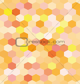 Abstract background orange hexagons