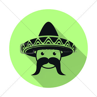 Mexican with sombrero