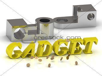 GADGET- inscription of letters and silver details 
