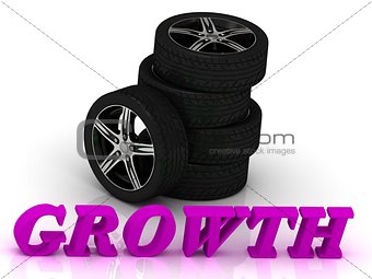 GROWTH- bright letters and rims mashine black wheels 