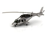 helicopter silver isolated under
