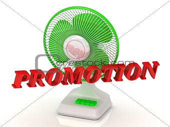 PROMOTION- Green Fan propeller and bright color letters 