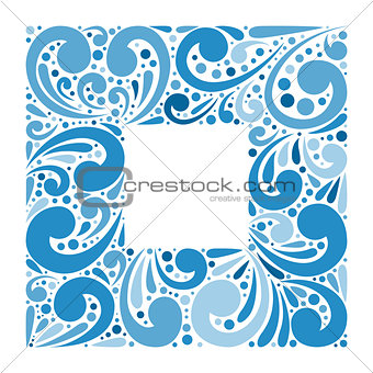 Abstract vector ornate frame for background.