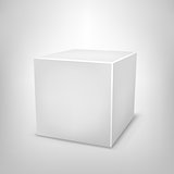3D white cube