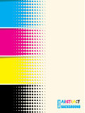 Abstract cmyk halftone background template