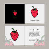 Greeting card, strawberry design