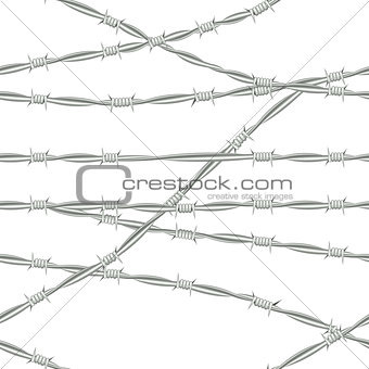 Barbed wire. Seamless background barbed wire