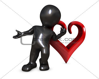 Morph man with heart