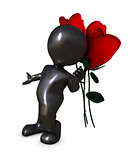 Morph man with rose