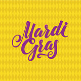 Mardi Gras Logo Calligraphic Poster