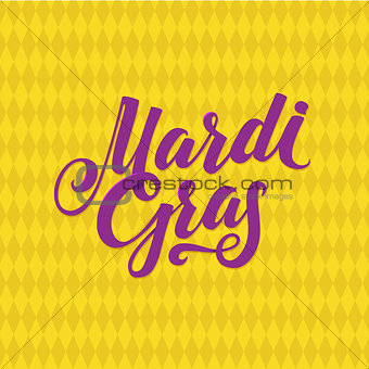 Mardi Gras Logo Calligraphic Poster