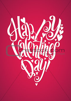 Happy Valentine's Day Valentines day lettering background