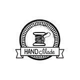 Hand-drawn retro vector hand-made badge
