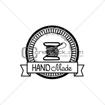 Hand-drawn retro vector hand-made badge
