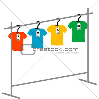 Coat hangers with tags
