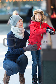 family ice skating