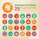 Smart home and internet of things icon set