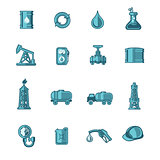 Oil industry icons set