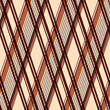 Rhombic seamless pattern in beige and brown