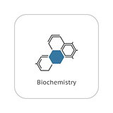 Biochemistry Icon. Flat Design.
