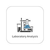 Laboratory Analysis Icon. Flat Design.