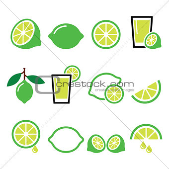 lime - food icons set