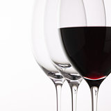 Wineglass with red  wine 
