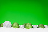 Christmas background with baubles