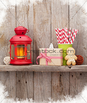 Christmas candle lantern, gift and decor