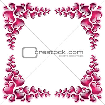 Picture frame silhouette to the Valentines day. 