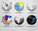 earth globe infographic