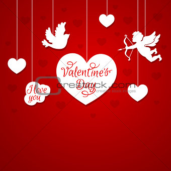 Red romantic background