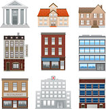 Various vector illustration building office