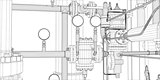 Illustration of equipment for heating system