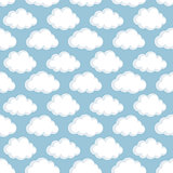 Vector seamless pattern with clouds