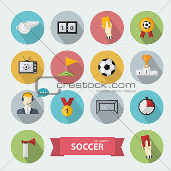 Vector soccer icons