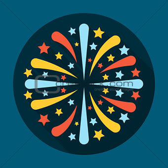 Fireworks Icon Flat