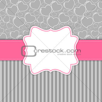 St Valentines  Day Greeting Card Vector Illustration