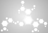 Molecular structure abstract tech light background