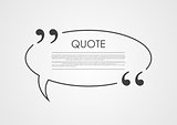Quote blank speech bubble abstract design