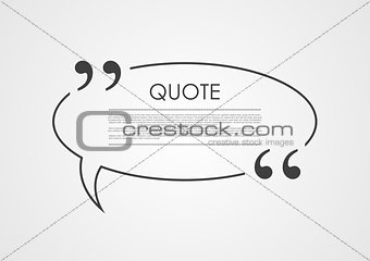 Quote blank speech bubble abstract design