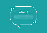 Quote blank speech bubble abstract bright design