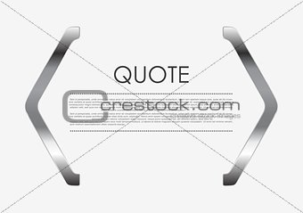 Quote blank metal abstract design