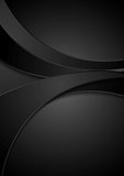 Black corporate abstract wavy background