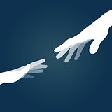 Vector hands silhouettes